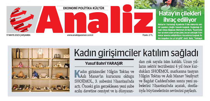 Analiz Gazetesi: Kadın Girişimciden Yeni Şube Daveti
