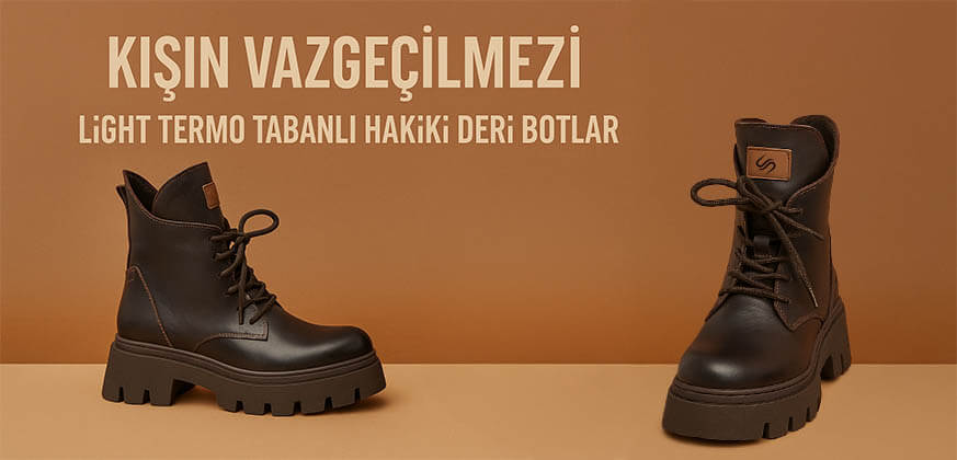 Kışın Vazgeçilmezi Light Termo Tabanlı Hakiki Deri Botlar