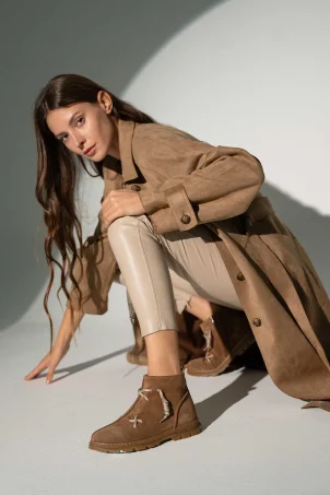 SKB-002 Atomic Taba Süet Kadın Bot