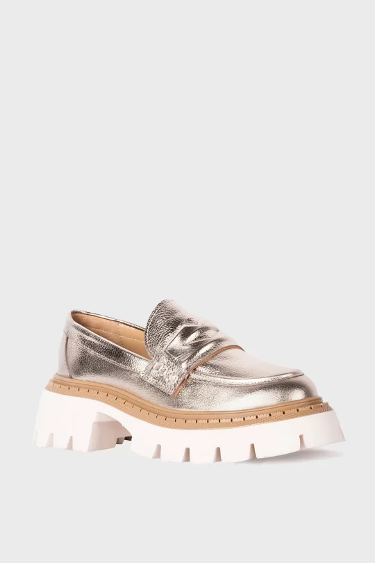 SKL-017 Chunky Gold Kadın Loafer