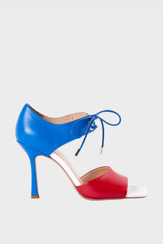SKT-023 Mavi Kadın Topuklu Ayakkabı