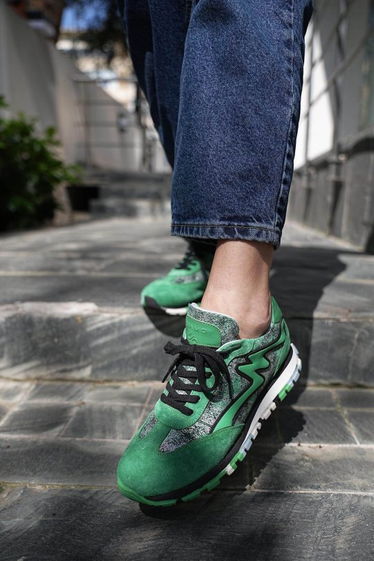 SKS-026 Yeşil Süet Kadın Sneaker