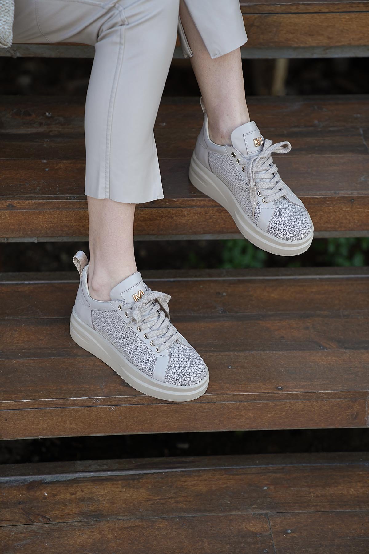 SKS-033 Nude Kadın Sneaker