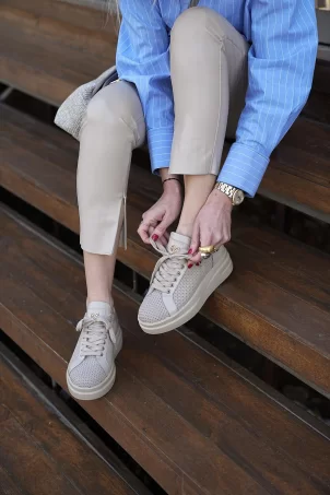 SKS-033 Nude Kadın Sneaker