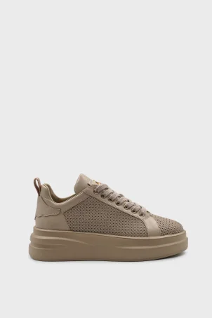 SKS-033 Nude Deri Kadın Sneaker