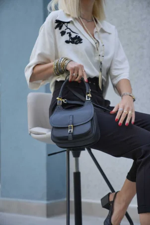 SCO-020 Siyah Rider Bag Kadın Omuz Çantası