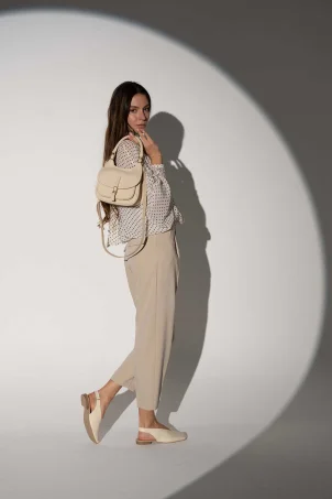 SCO-020 Bej Rider Bag Kadın Omuz Çantası