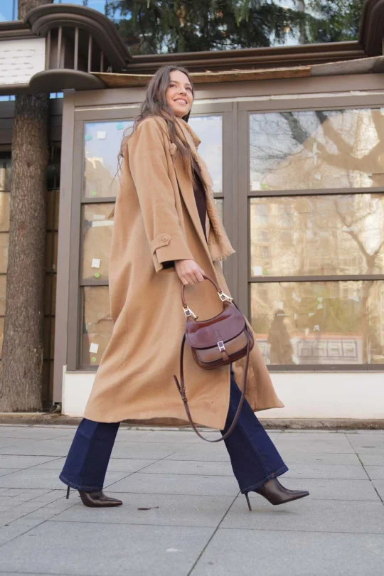 SCO-020 Kahverengi Rider Bag Kadın Omuz Çantası