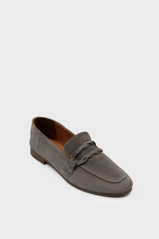 SKL-022 Vizon Süet Deri Kadın Babet