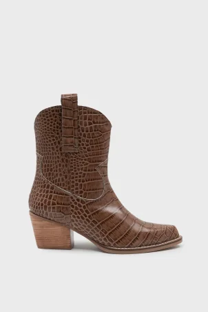 SKB-050 Taba Croco Western Kadın Bot