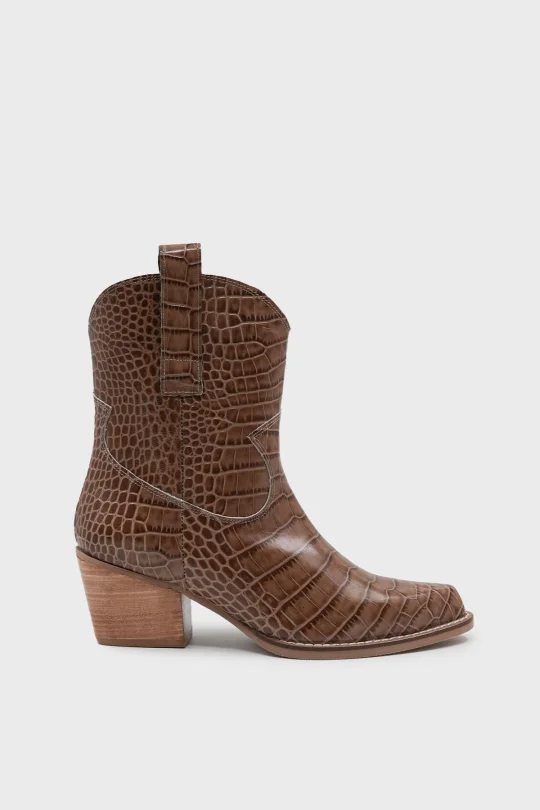 SKB-050 Taba Croco Western Kadın Bot