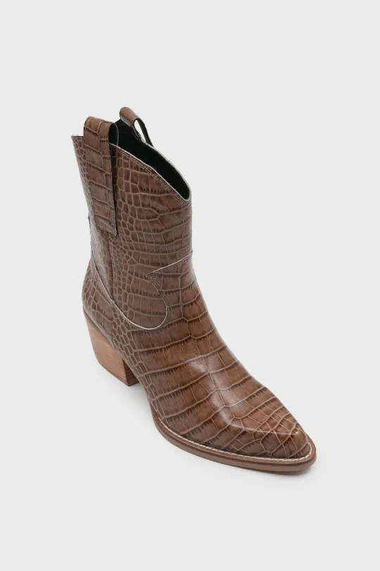 SKB-050 Taba Croco Western Kadın Bot