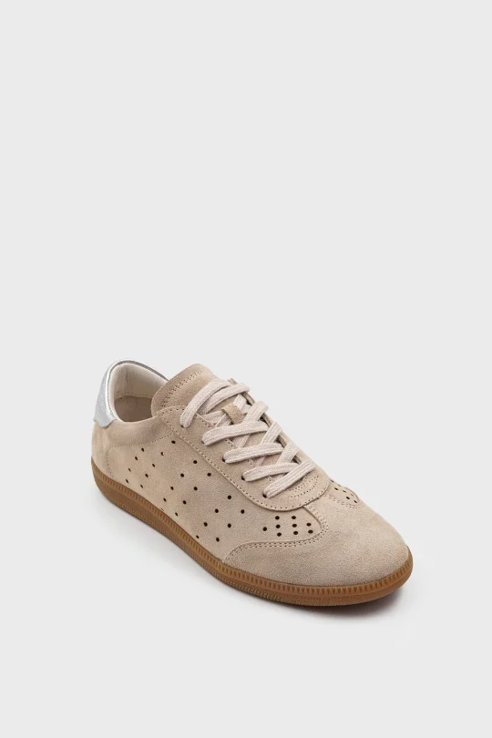 SKS-047 Nude Süet Comfort Sneaker