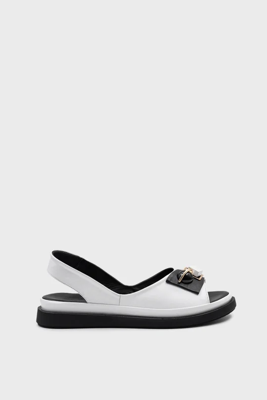 SKD-035 Beyaz Tokalı Comfort Sandalet