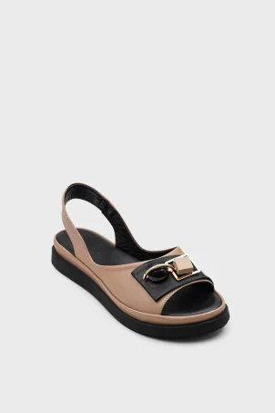 SKD-035 Nude Tokalı Comfort Sandalet