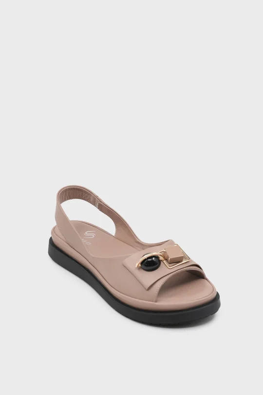 SKD-035 Nude Tokalı Comfort Sandalet