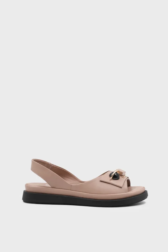 SKD-035 Nude Tokalı Comfort Sandalet