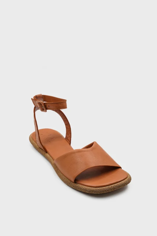 SKD-036 Taba Deri Comfort Sandalet