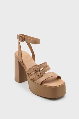 SKD-041 Nude Bantlı Comfort Sandalet