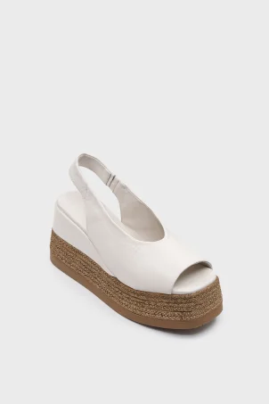 SKD-043 Bej Platform Comfort Sandalet