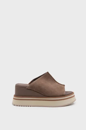 SKK-065 Taba Süet Platform Tabanlı Terlik