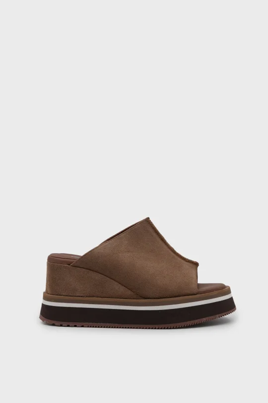 SKK-065 Taba Süet Platform Tabanlı Terlik
