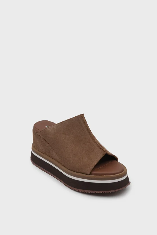 SKK-065 Taba Süet Platform Tabanlı Terlik
