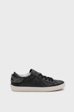 SKS-051  Black Leather  Comfort Sneaker