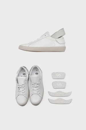 SKS-051 Beyaz Deri Steaker Comfort Sneaker