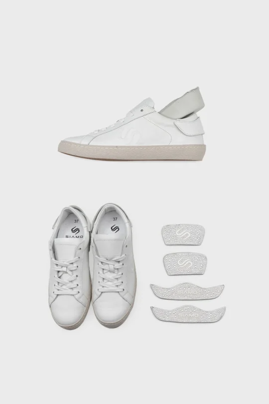 SKS-051 Beyaz Deri Steaker Comfort Sneaker