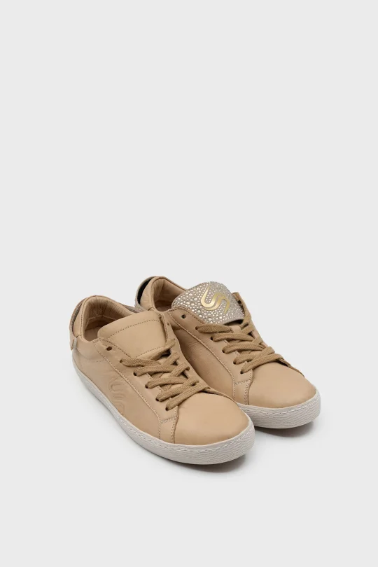 SKS-051 Nude Deri Steaker Comfort Sneaker