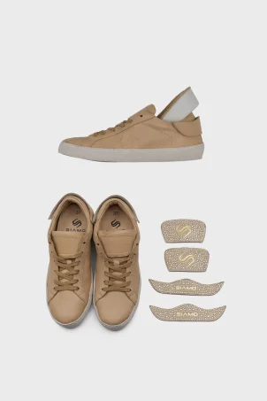 SKS-051 Nude Deri Steaker Comfort Sneaker