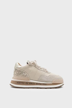 SKS-055 Nude Kadın Deri Sneaker