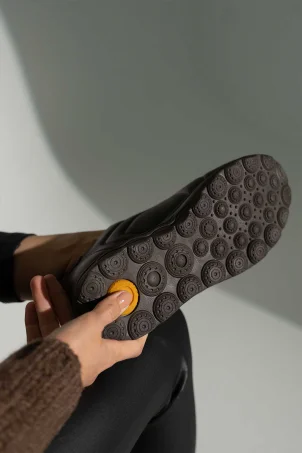 SKS-058 Kahverengi Deri Kadın Ayakkabı