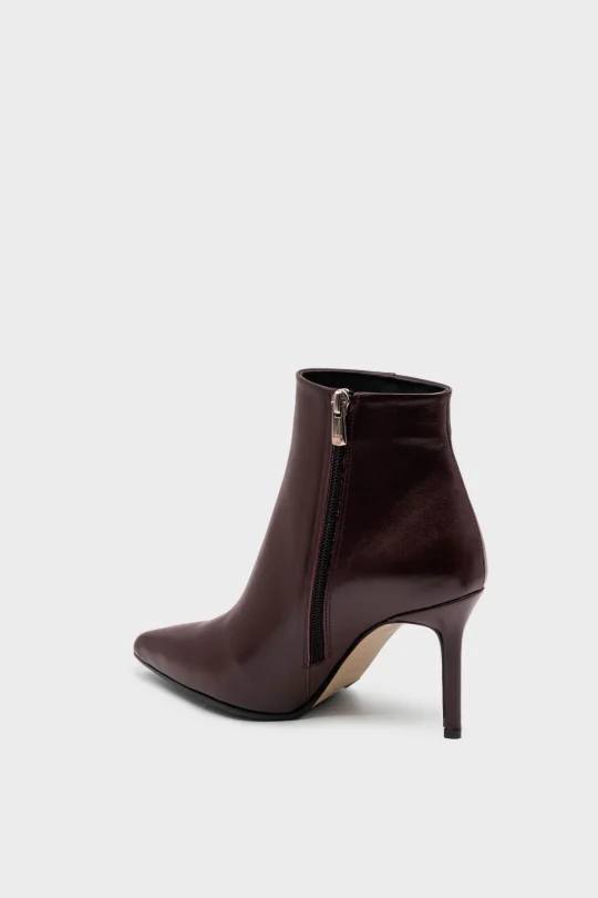 SKB-084 Bordo Deri Kadın Bot