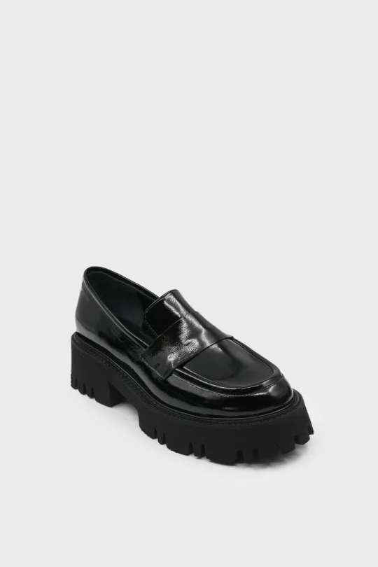SKL-049 Siyah Rugan Kadın Loafer