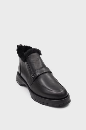 SKL-050 Siyah Deri Kadın Loafer