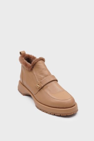 SKL-050 Nude Deri Kadın Loafer