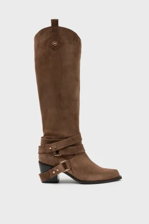 SKC-017 Taba Süet Kadın Çizme