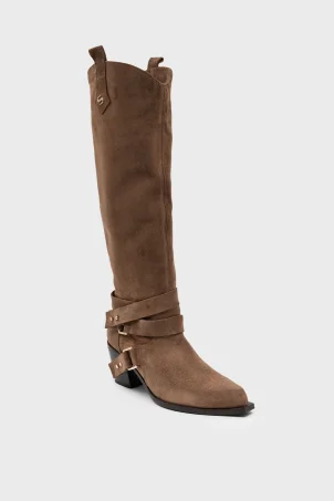 SKC-017 Taba Süet Kadın Çizme