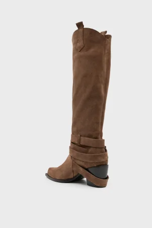 SKC-017 Taba Süet Kadın Çizme