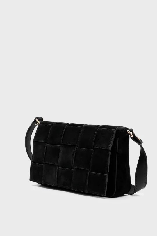 SCO-037 Siyah Süet Kadın Omuz Çantası