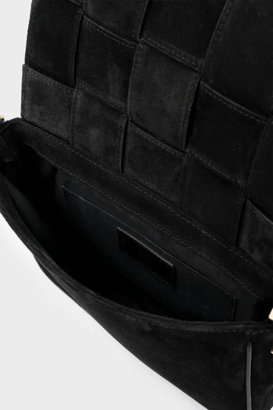 SCO-037 Siyah Süet Kadın Omuz Çantası