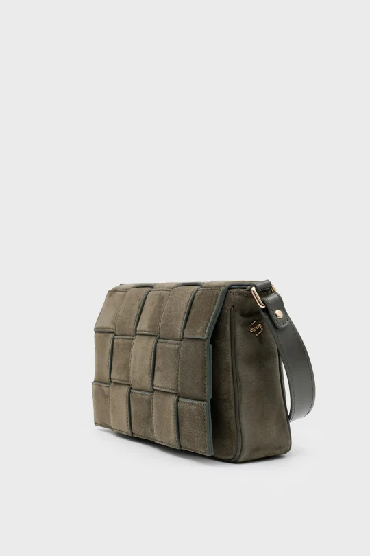 SCO-037 Yeşil Süet Kadın Omuz Çantası