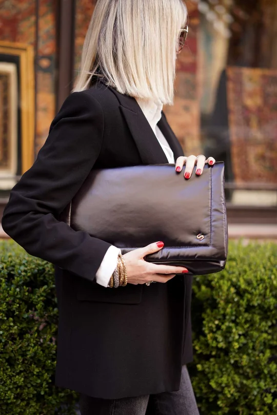 SCP-010 Siyah Kadın Clutch Çanta