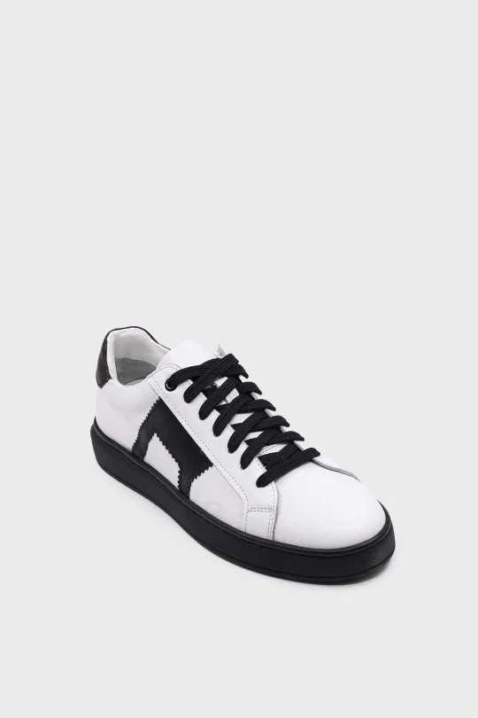SES-012 Beyaz Siyah Erkek Sneaker