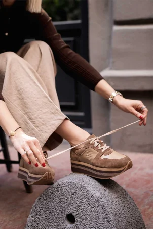 SKS-064 Taba Kadın Sneaker
