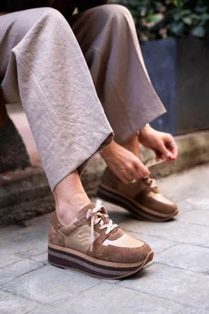 SKS-064 Taba Kadın Sneaker