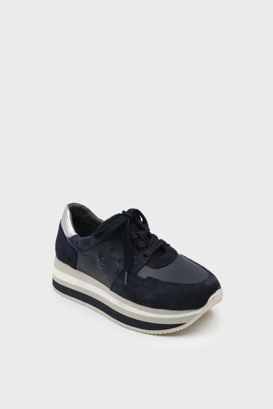 SKS-064 Lacivert Süet Kadın Sneaker
