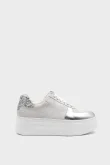 SKS-065 Beyaz Lame Kadın Sneaker